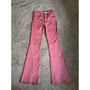 Womens Vintage Y2k Bell Bottom Jeans Frayed Hem Festival Boho Western 26x33